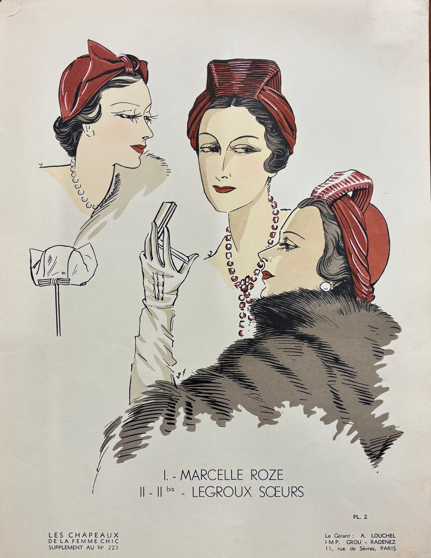 Fashion Plate 2, Les Chapeaux de la Femme, Anonymous Artist