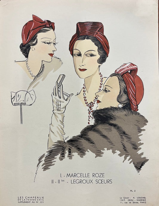 Fashion Plate 2, Les Chapeaux de la Femme, Anonymous Artist