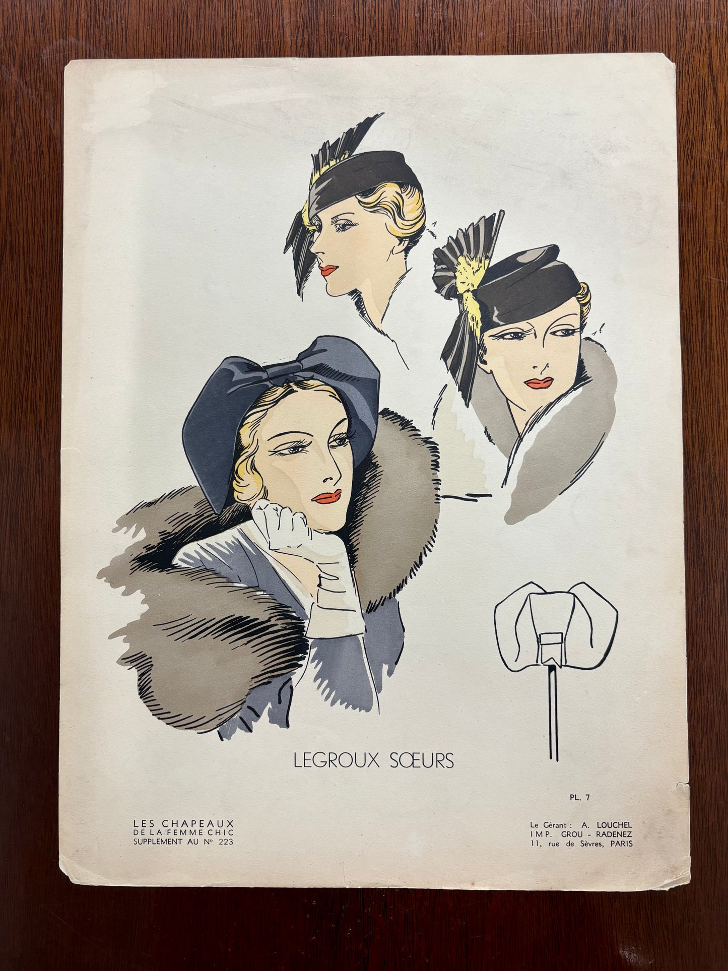 Fashion Plate 7, Les Chapeaux de la Femme, Anonymous Artist