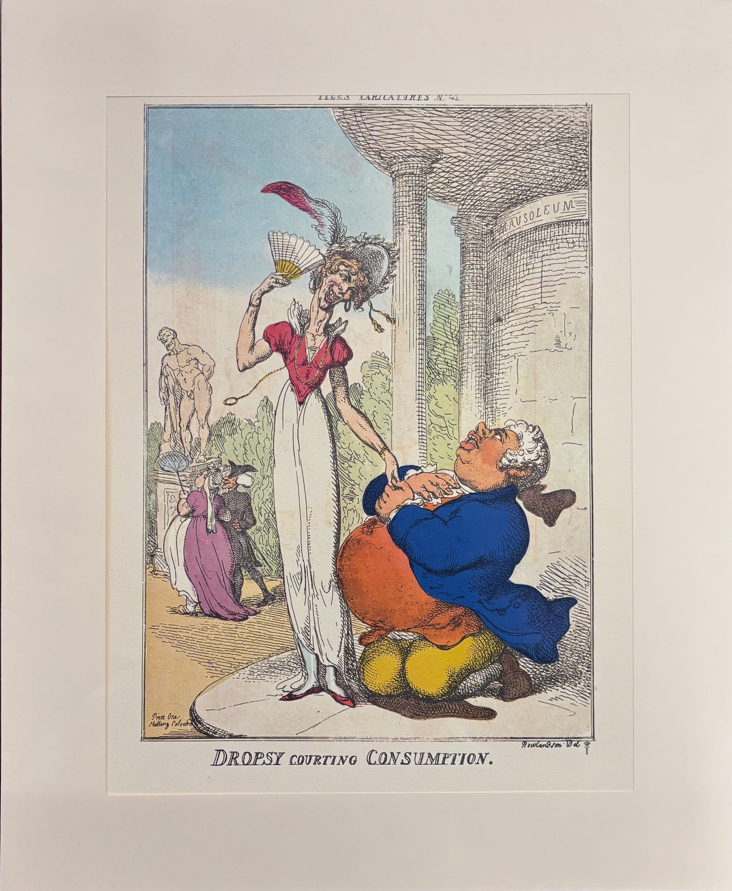 Dropsy Courting Consumption by Thomas Rowlandson