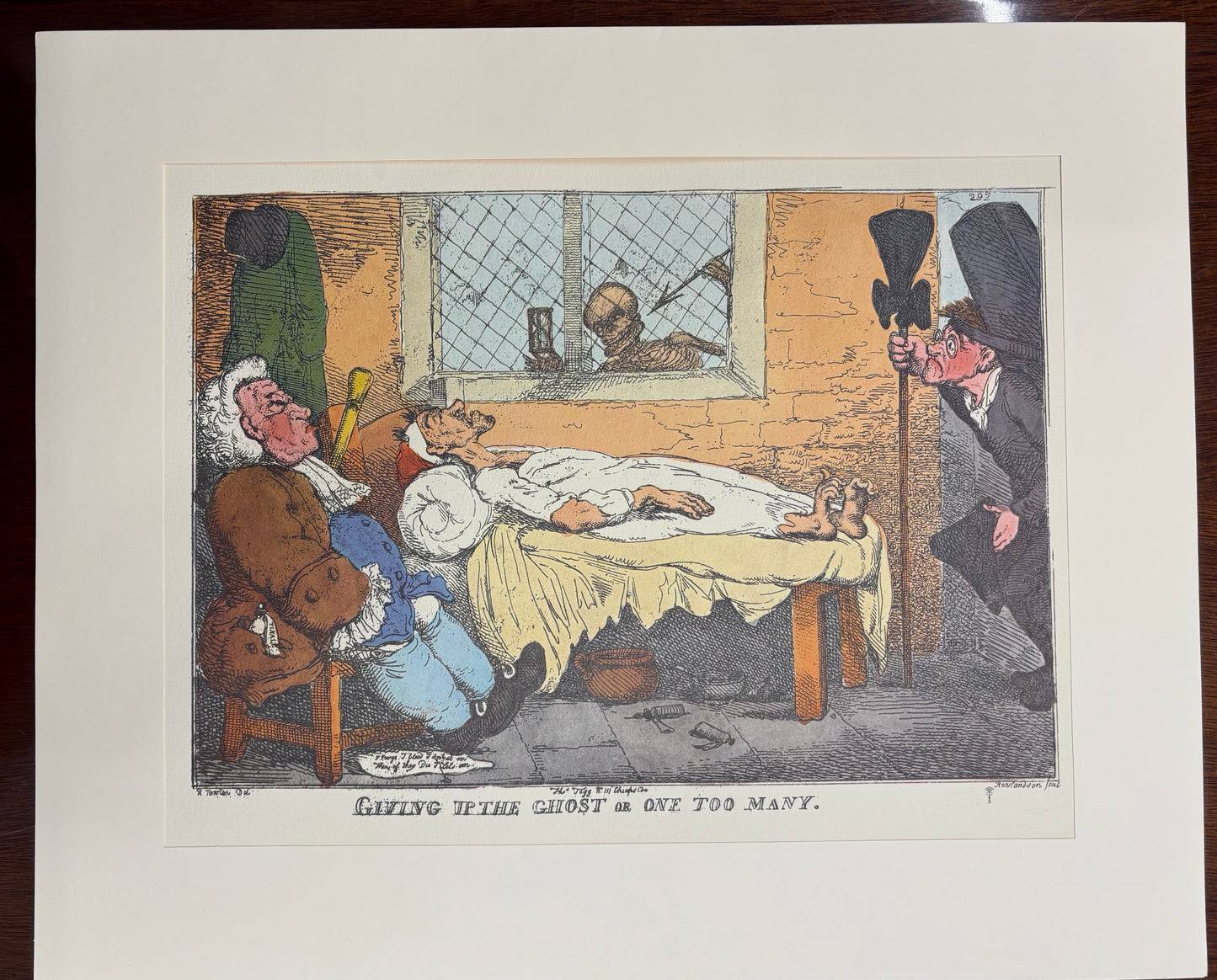 Giving Up the Ghost or One Too Many by Thomas Rowlandson