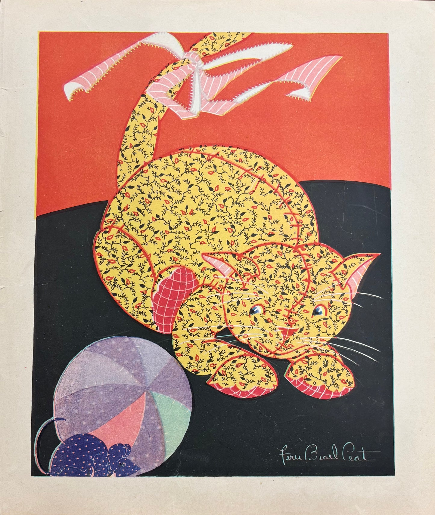 Cat, Ball, Mouse by Fern Bisel Peat