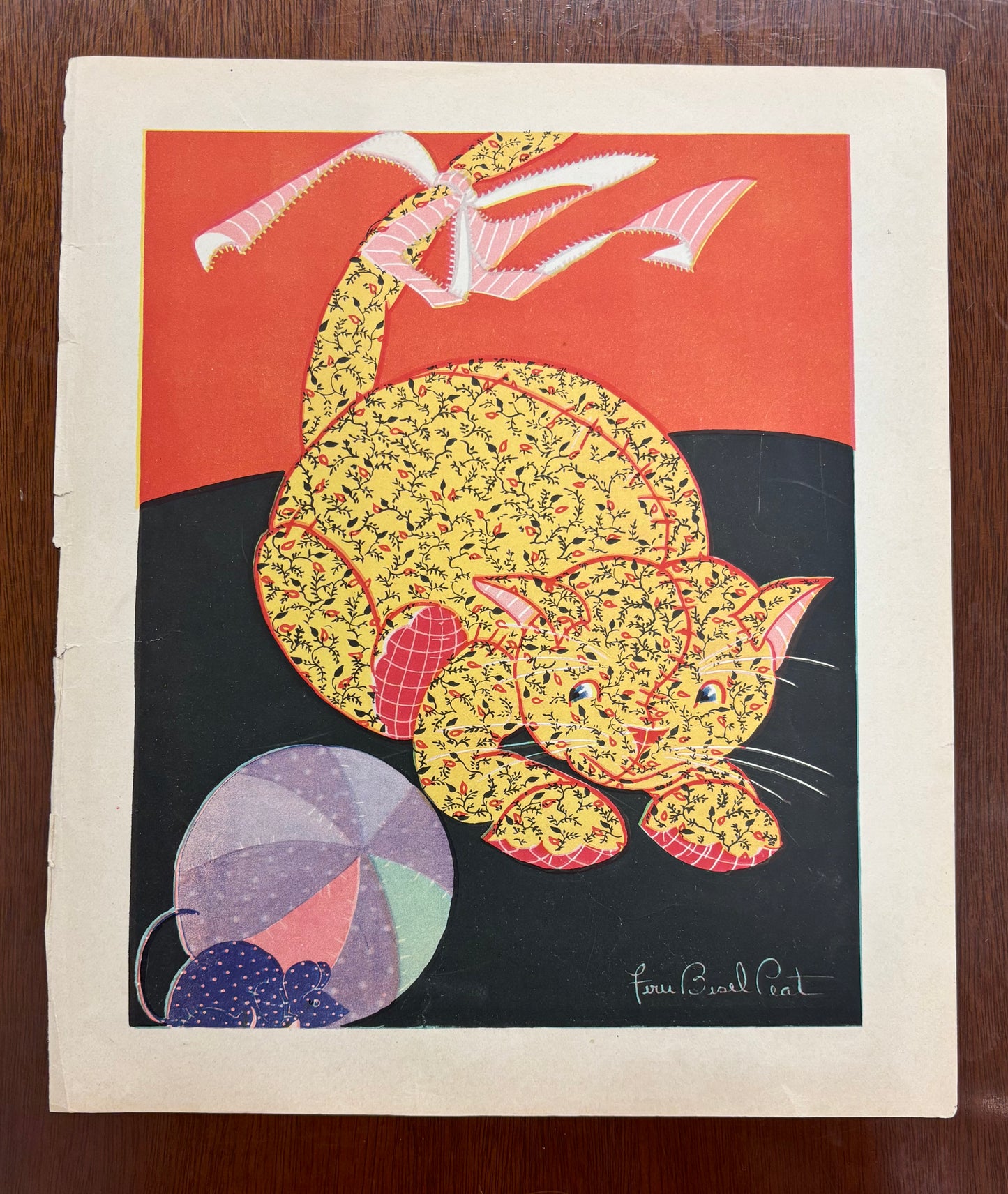 Cat, Ball, Mouse by Fern Bisel Peat