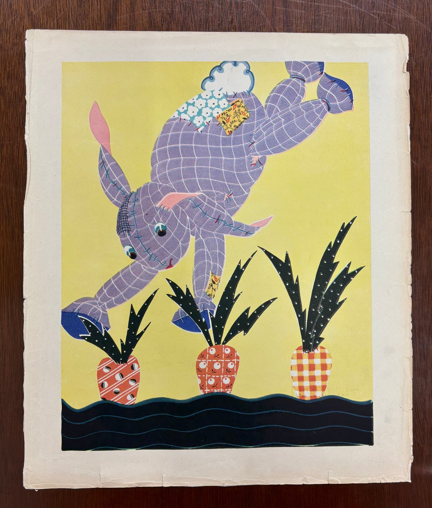 Rabbit and Carrots by Fern Bisel Peat