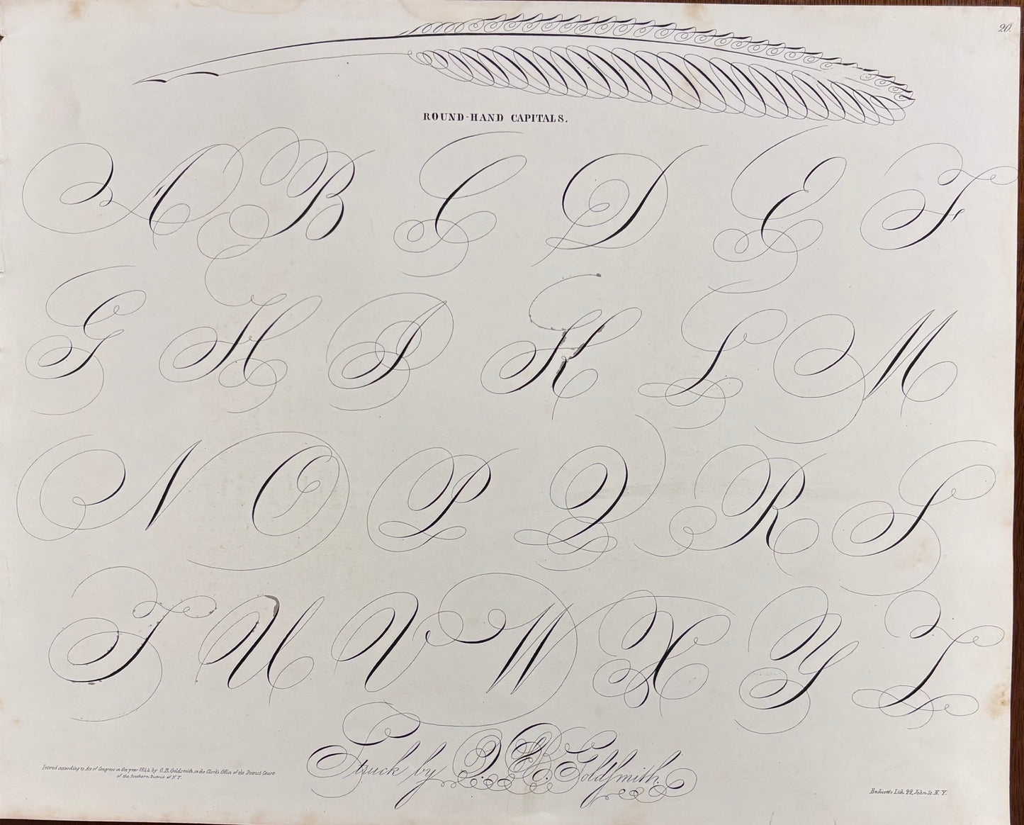 Round Hand Capitals by Oliver B. Goldsmith