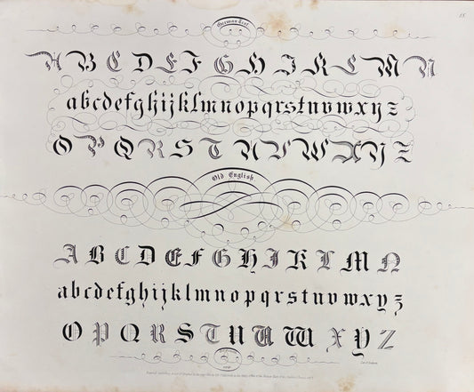 German Text and Old English Script by Oliver B. Goldsmith