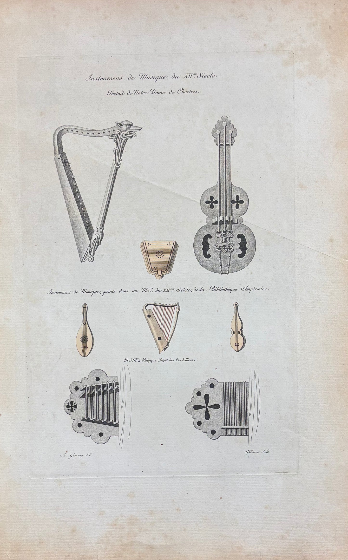 15th-Century Musical Instruments and 14th-Century Figures by A. Giroux