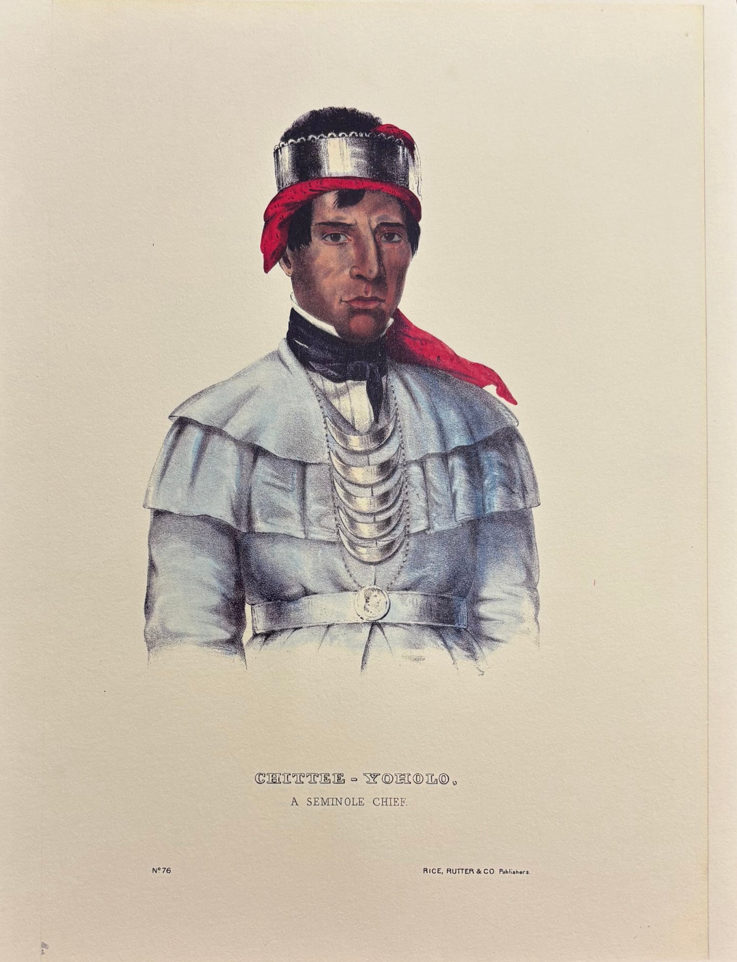 "Chittee-Yoholo, A Seminole Chief" by Charles Bird King