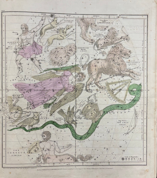 Plate IV in the Atlas Designed to Illustrate Burritt’s Geography of the Heavens, by Elijah Hinsdale Burritt