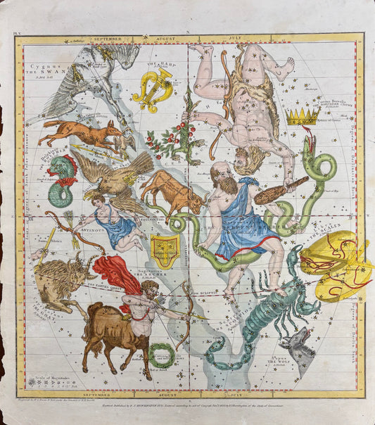 Plate V in the Atlas Designed to Illustrate Burritt’s Geography of the Heavens, by Elijah Hinsdale Burritt