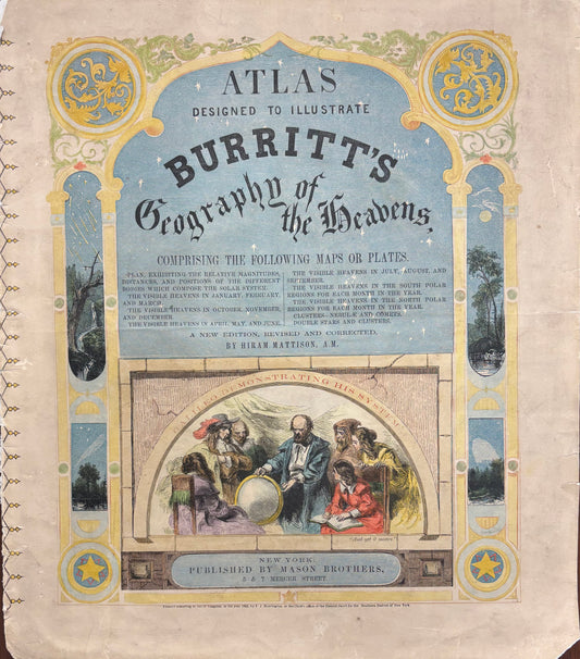 Cover of the Atlas Designed to Illustrate Burritt’s Geography of the Heavens, by Elijah Hinsdale Burritt