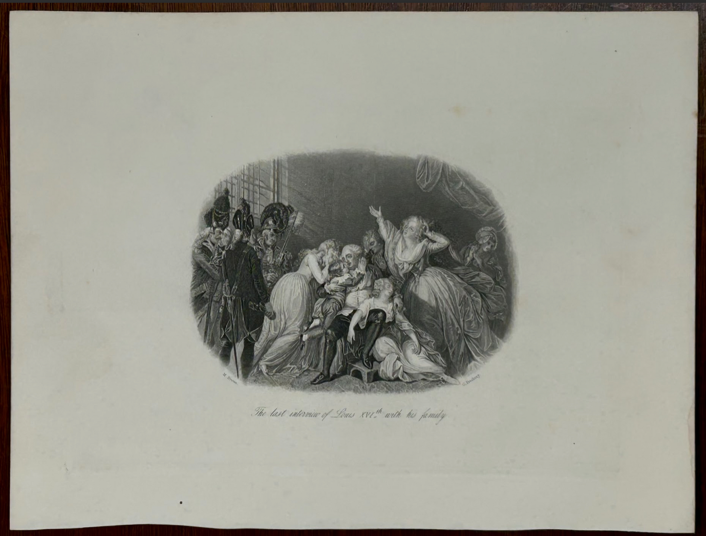 France, The last interview of Louis XVI, with his family by Mather Brown