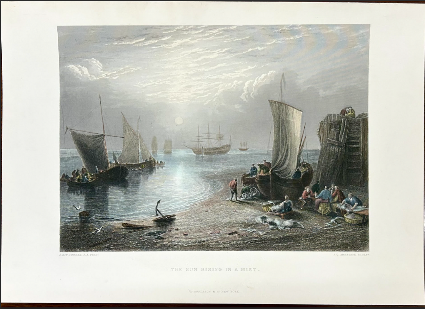 English Landscape, The Sun Rising in a Mist by Joseph Mallord William Turner