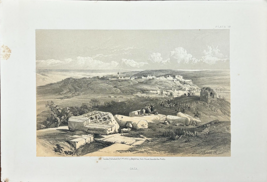 Hand Colored Engraving by Roberts, Gaza, Plate 59
