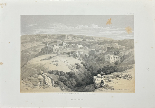 Hand Colored Engraving by Roberts, Bethlehem, Plate 85