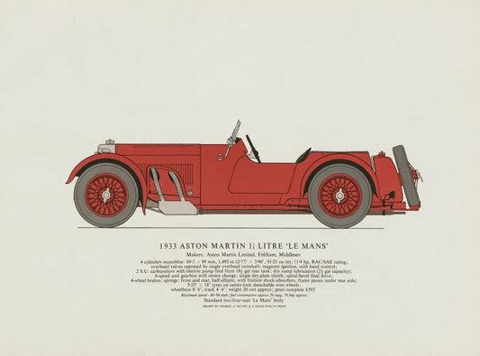 Oliver, Automobiles, English Sport cars, 1933 Aston Martin