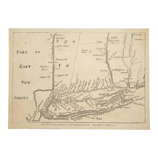 Original Antique, Map of East New Jersey, (Nj) C.1800