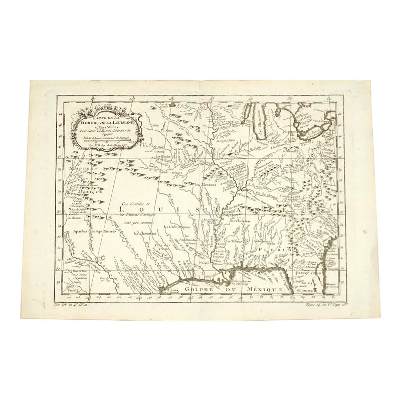 Original Antique Map of Florida & Louisiana, C.1800