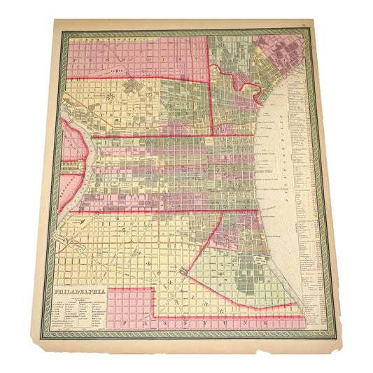 Original Map of Philadelphia,(USA), C.1800